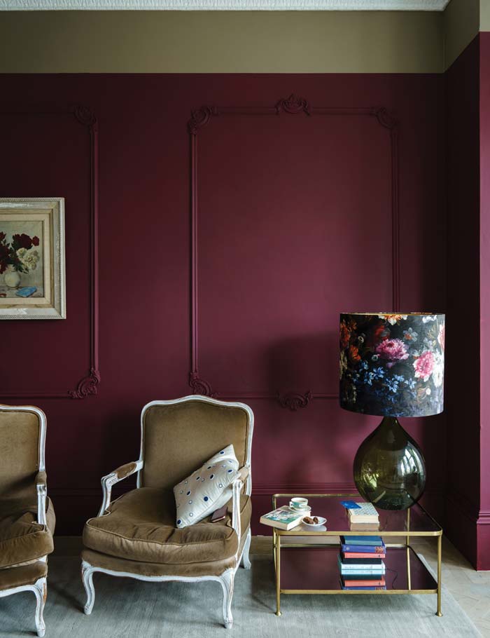 bladerdeeg vuist binnenkort Bordeaux rood interieur | Inrichting-huis.com