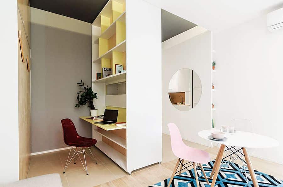 klein appartement ontwerp uitklapbaar bed