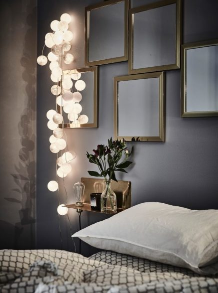 Uitroepteken Vernederen Rechtmatig Knusse slaapkamer met grijze wanden en gouden details | Inrichting-huis.com