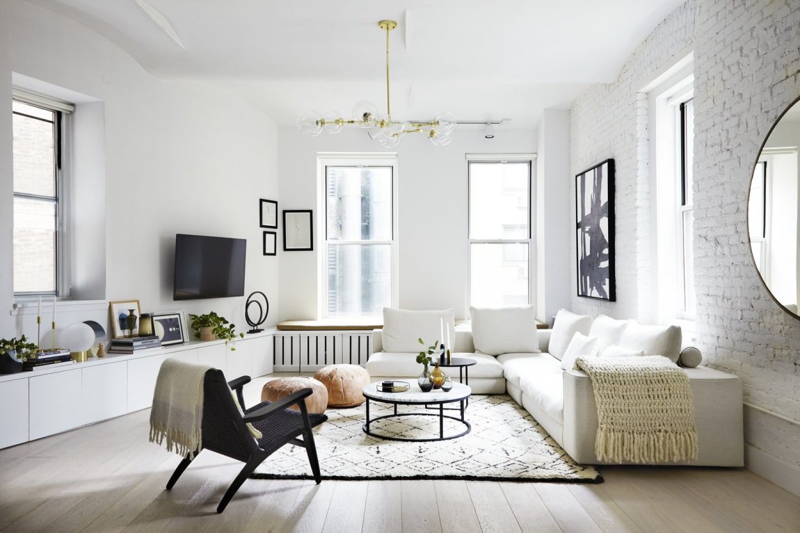influenza vuurwerk camera Deze New Yorkse loft woonkamer is ingericht in een mooie Scandinavische  stijl | Inrichting-huis.com