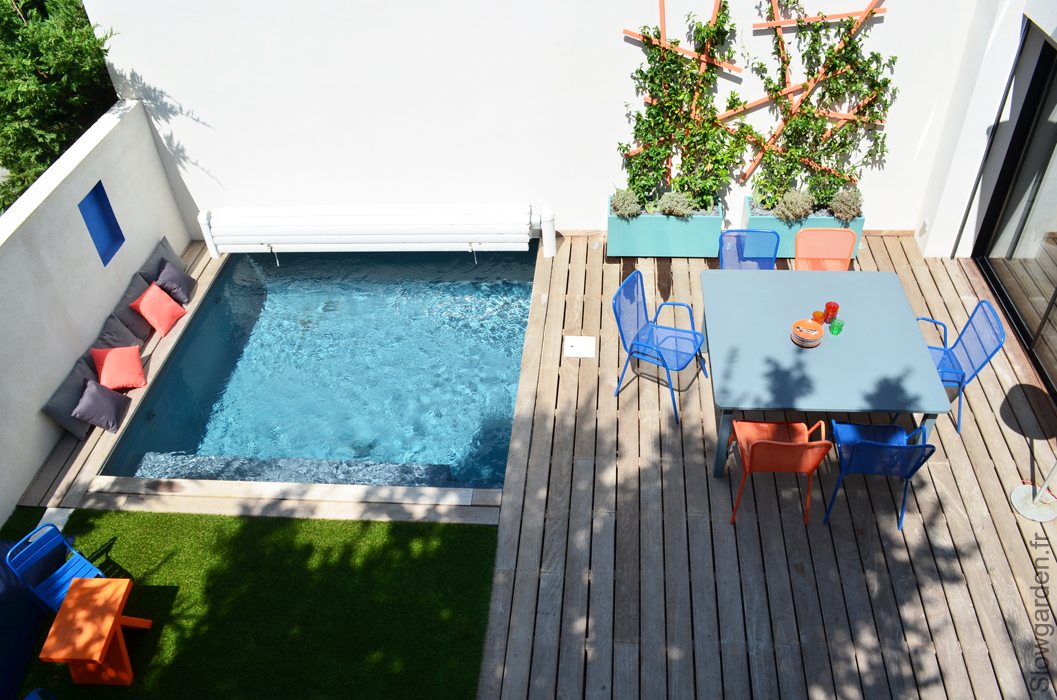 Onderhoudsvriendelijke tuin met zwembad Inrichting-huis.com