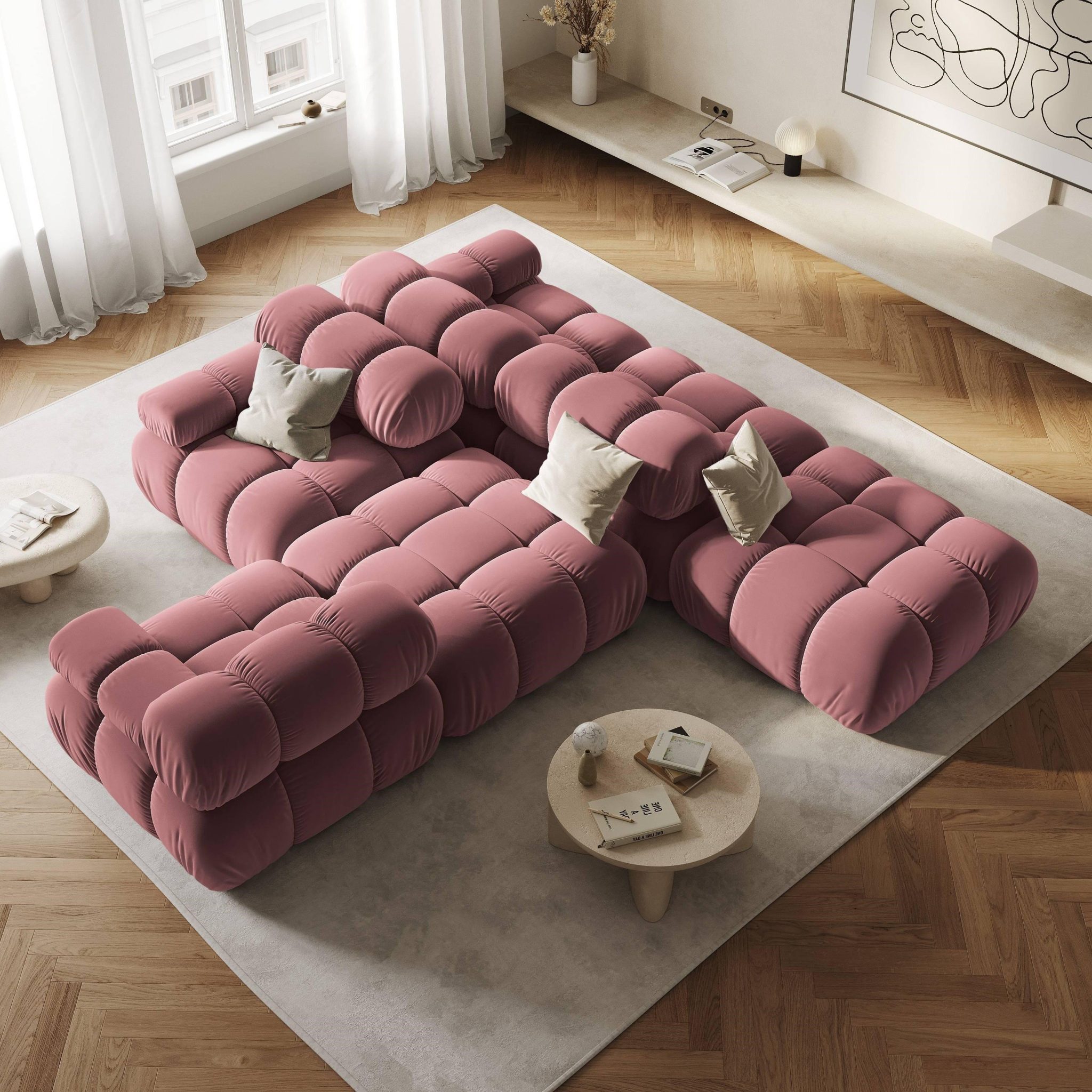 roze bank milo casa tropea modulaire bank