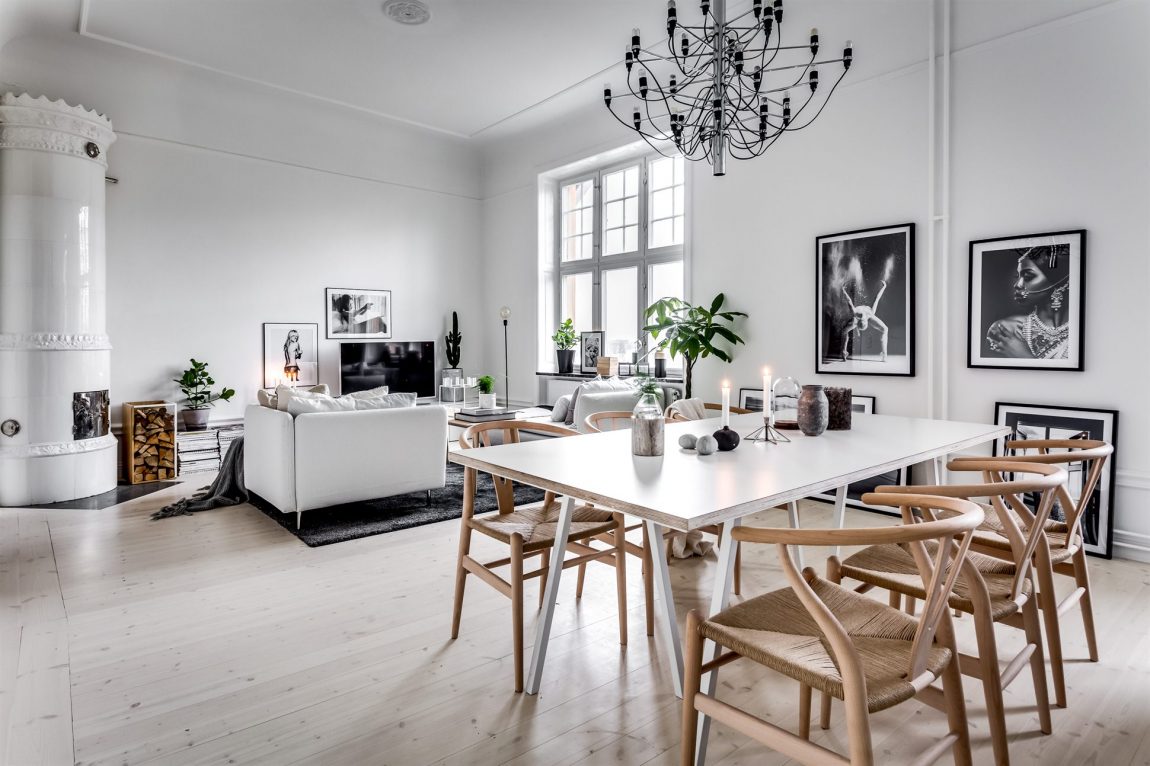 Ontstaan bedenken US dollar Ruim en licht Scandinavisch appartement met een modern interieur |  Inrichting-huis.com