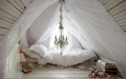Slaapkamer een romantisch huisje | Inrichting-huis.com
