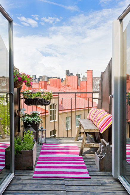 Smalle balkons in Zweden | Inrichting-huis.com