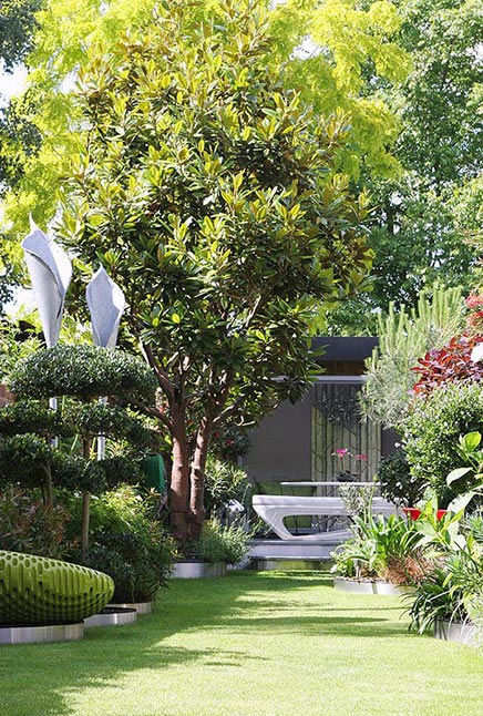 biologisch Verhoog jezelf dennenboom Smalle tuin met mooie beplanting | Inrichting-huis.com