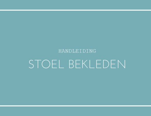 stoel bekleden handleiding