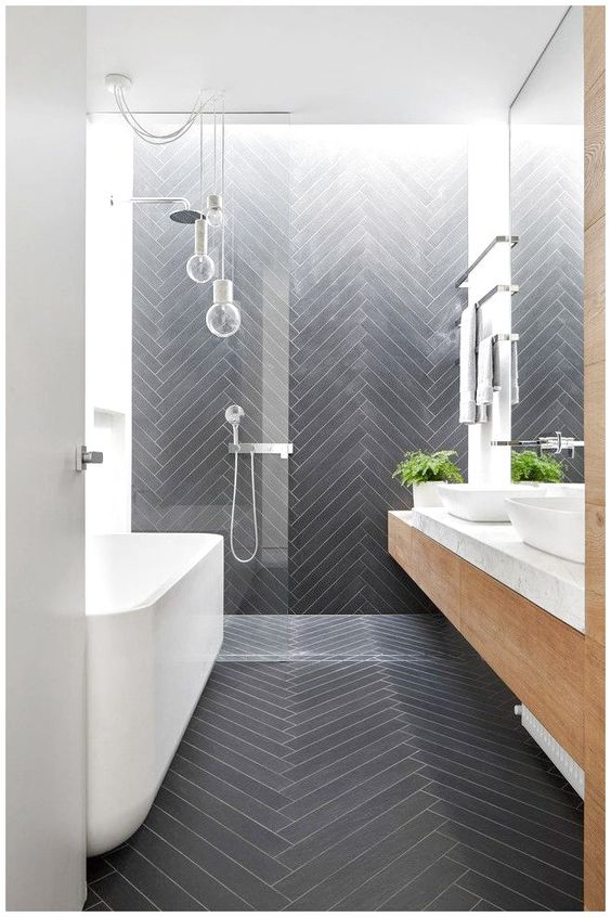 Visgraat vloer badkamer | Inrichting-huis.com